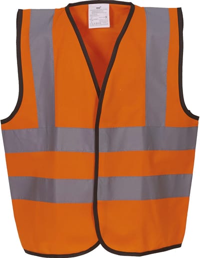 Yoko Veiligheidshesje / vestje voor kinderen - oranje - maat S - met reflectie - reflectievest - veiligheid