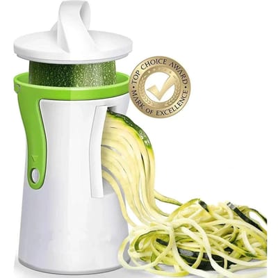 Lmetjma Courgette Pasta Noedel Spaghetti Maker Heavy Duty Spiraalsnijder Groentesnijder Groente Spiraalsnijder Snijder Kc0335 beige