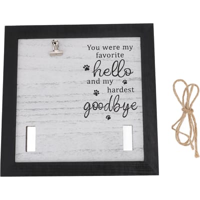 Herdenkingslijst voor Huisdieren Houten Stabiele Display Hond Kat Halsband Herinneringslijst voor Tafelblad Bureau white