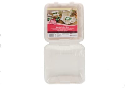 FunCakes Taartdoos Bento - Vierkant - Wit - 20x20 cm - 10 Stuks