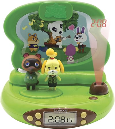 Animal Crossing projectiewekker met 3D-figuurtje en geluidseffecten