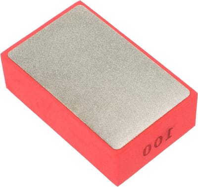 Diamant Polijstpad - Schuurblok Beton - Oppervlakken Behandelen - Zijgroefontwerp - 95 x 58 mm - Rood