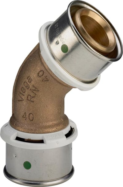 Viega Sanfix Fosta Sanfix P-bocht 45 graden, d 32mm roodkoper Model 2126, 575069