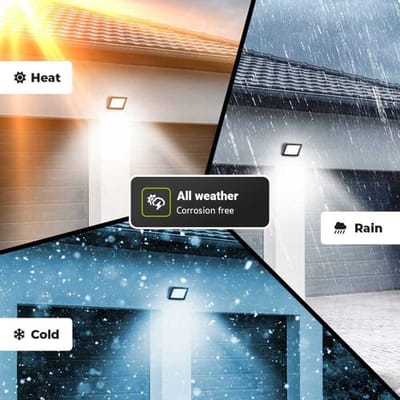 HOFTRONIC - Lumos LED Breedstraler - 150W 15200 Lumen Vervangt 750 Watt - 4000K neutraal wit - IP65 schijnwerper - Hoogwaardige OSRAM LED Chips - Floodlight