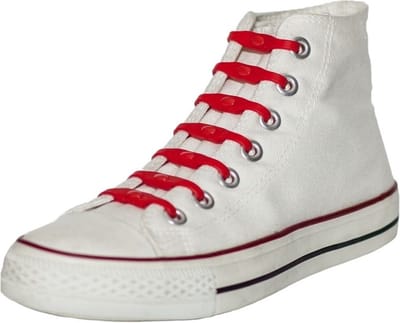Shoeps elastische veters - 14x - rood - sneakers/sportschoenen - geen strikken nodig