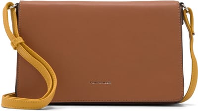 TOM TAILOR Schoudertas Mette Flap Bag Cognac Bruine