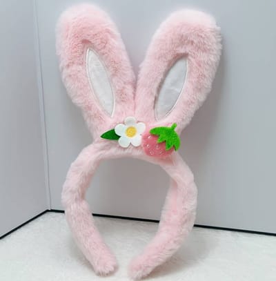 Diadeem konijn roze met wortel - pasen