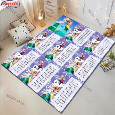Tafel van Vermenigvuldiging Wiskunde Vloerkleden voor Woonkamer Slaapkamer Kinder Speelkamer Klaslokaal, Educatief Tapijt voor Kinderen, Cadeaus voor Kinderen 120*160cm