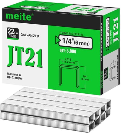 Gegalvaniseerde Fijne Draad Nietjes JT21 (1/4 Inch) voor Nietpistool - Krasbestendig en Duurzaam