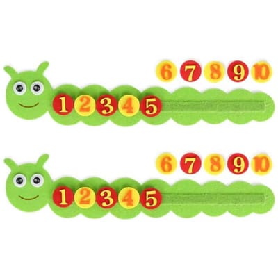 1/2 stuks Rups Puzzel Vilt Speelgoed Bestellen Getallen Cognitie Kinderen Montessori Wiskunde Vroege Educatie Puzzel Speelgoed TMZ