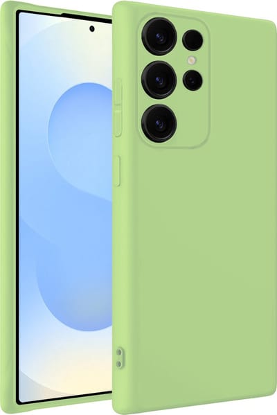 Hoesje - Geschikt voor Samsung Galaxy S25 Ultra - Sterk & Shockproof - Siliconen Case - Hoes Cover - Telefoonhoes - Groen