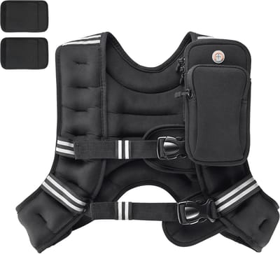 Verstelbaar Gewichtsvest met Reflecterende Strepen voor Training (1,1 kg - 13,6 kg)
