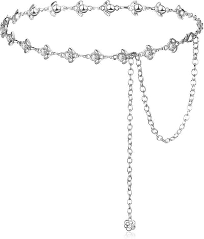 Elegante Ketting Riem voor Dames - Lange Taille Riem met Kristal en Strass - Perfect voor Jurken en Kostuums
