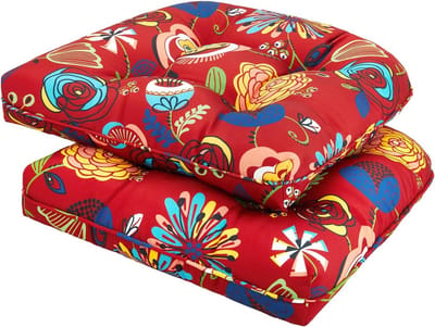 Stoelkussen Buiten - Zitkussen Terras - Buiten Zitten - Water- en Vlekbestendig - 483 x 483 x 127 cm - Rood