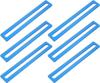 Leeslinialen Dyslexie Set - Geleide Leesstrips - Verbeter Visuele Focus - Stevig Acryl Materiaal - 16x2.5cm - Blauw