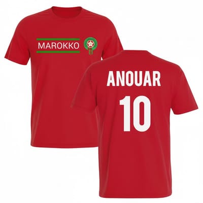 Kinder T-shirt Marokko gepersonaliseerd met naam en rugnummer - leeftijdsmaat 2 jaar - Voetbal - WK voetbal