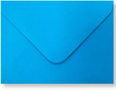 Cards & Crafts 50 Luxe Enveloppen 13x18 cm - Ijsvogel Blauw - 110g/sm - Puntklepsluiting