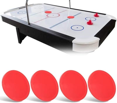 Air Hockey Pucks - Spel Stukken - Tafel Spel - Verschillende Maten - 4 Stuks - Rood