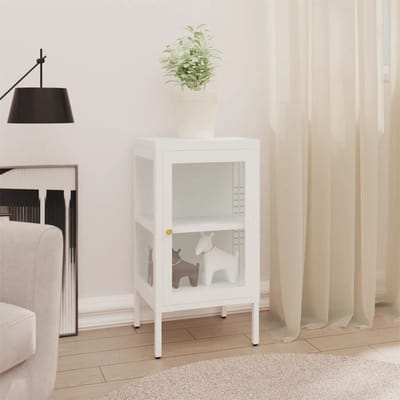 vidaXL - Dressoir - 38x35x70 - cm - metaal - en - glas