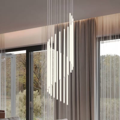 Trio Lighting LED hanglamp Baxter, lichtgrijs, Ø 37 cm, metaal CCT dimbaar