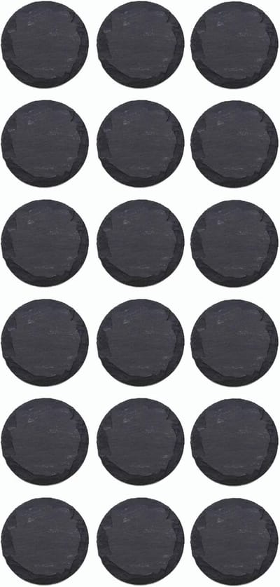 12x leisteen borden I rond I 25x0,5 cm I placemat leisteen snijplank leisteen onderbord buffet serveerbord decoratief bord