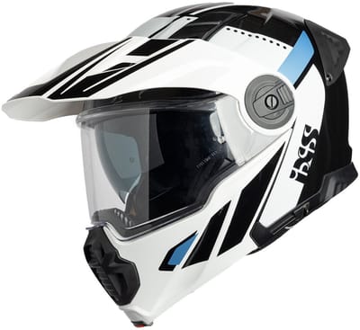 IXS Venture 1.0 Wit Zwart Blauw Systeemhelm - Helm