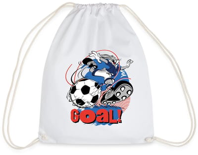 Looney Tunes Bugs Bunny Voetbal Ontwerp Goal! Gymtas
