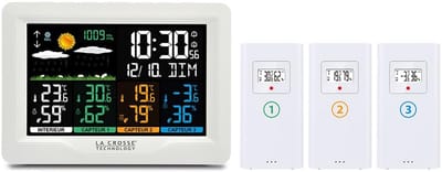Radiografisch Weerstation met 3 Thermo/Hygrosensoren