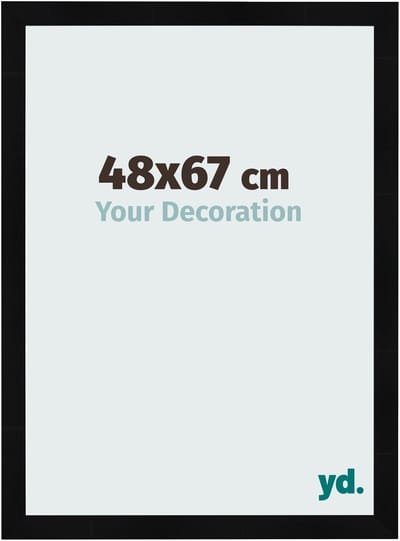 Your Decoration - Fotolijst 48x67 cm - MDF - Zwart Hoogglans - Pisa