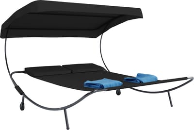 Tweepersoons ligstoel Tuinligstoel Tweepersoons ligstoel Ligstoel 2-persoons dak Bindox