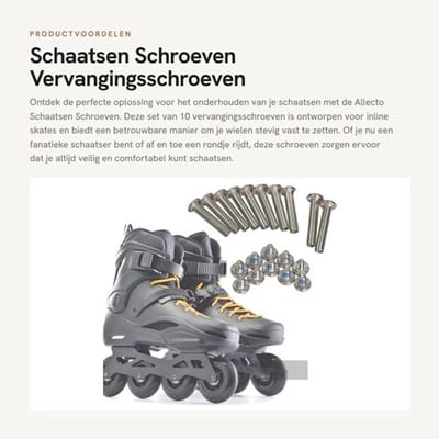 Schaatsen Schroeven 10 stuks - Vervangingsschroeven - 31mm/36mm - IJzer - Geschikt voor nagelschaatsen - Inclusief gereedschap - Inline Skate Schroeven