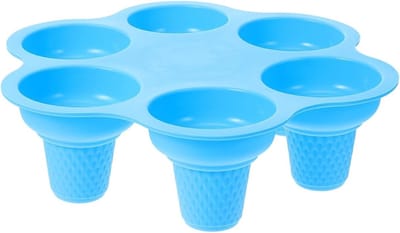 Siliconen ijsvorm met 6 vormen voor zelfgemaakte ijslolly's, BPA-vrij, herbruikbaar en gemakkelijk schoon te maken, ideaal voor gezinnen en feestjes