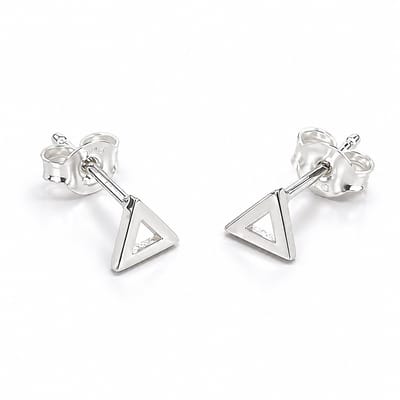 House of Jewels - 925 Zilver - Mini Driehoek Oorbellen | Oorknoppen