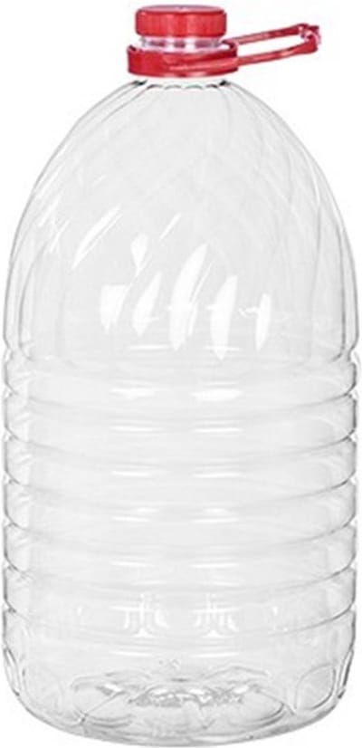 CM Watercontainer/jerrycan - 5 Liter - Kunststof - transparant - 15 x 32 cm - wecken - vloeistof