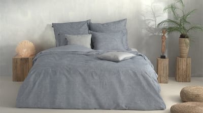 Zohome Paisley di Lino Dekbedovertrek - Tweepersoons - 200x200/220 cm - Denim