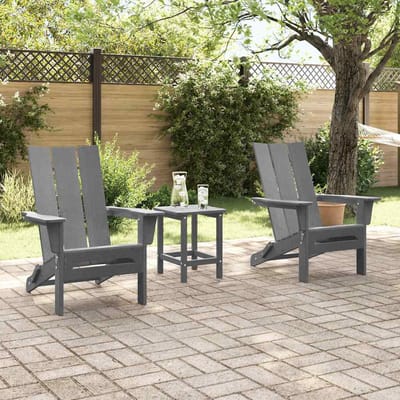 vidaXL Tuinstoel 2 pcs Lichtgrijs 80.5 x 74.5 x 92 cm Polyetheen
