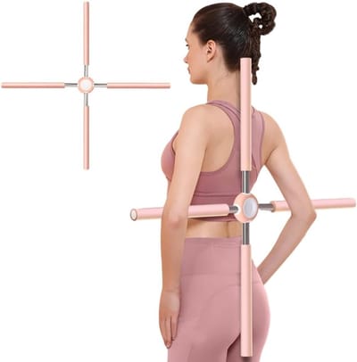 Posture Correctie Stick voor Yoga en Gymnastiek met RVS Kern en Foam Hump voor Thuis Training en Volledige Lichaam Stretch