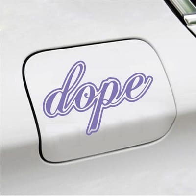 Bumpersticker - Dope - 9,7 X 14,8 - Paars