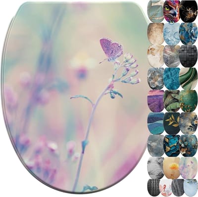 WC-bril - Toiletbril - Eenvoudig Monteren - Soft closing & snelsluiting - 48x377 cm - Meadow