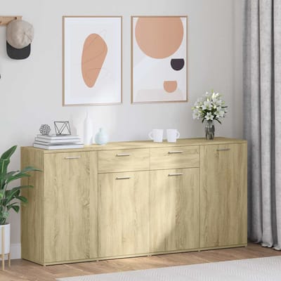 vidaXL - Dressoir - 160x36x75 - cm - bewerkt - hout - sonoma - eikenkleurig