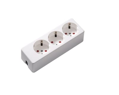 Martin Kaiser 3-weg contactdoos met rolluik Arctic White (Europese Stekkerdoos) - 1034K/kws [40 stuks]