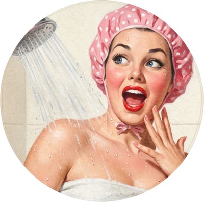 Badmat rond 70x70 cm - Antislip - Vrouw - Douche - Roze - Badmatten voor badkamer - Badkamermat - Douchemat - Ronde badkamer mat