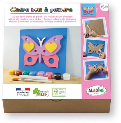Aladine 3D schilderij knutselset MDF vlinder - creatieve speelgoedset.