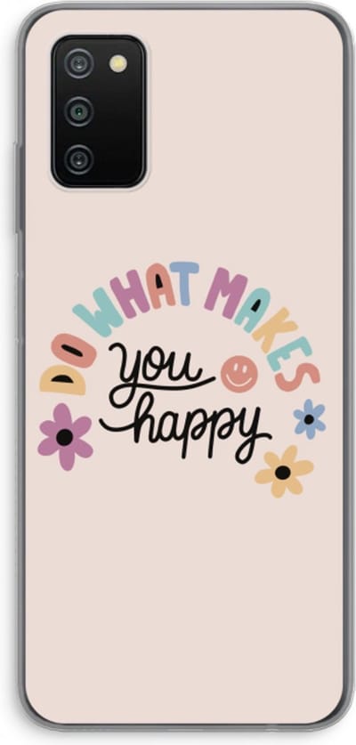 Case Company® - Hoesje geschikt voor Samsung Galaxy A03S hoesje - Happy days - Soft Cover Telefoonhoesje - Bescherming aan alle Kanten en Schermrand