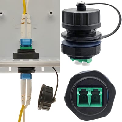 Dailygoody - Vezelkoppeling - Glasvezelconnector - Waterdicht - Groen - LC-APC - Ideaal voor SFP-modules - Geschikt voor optische verbindingen
