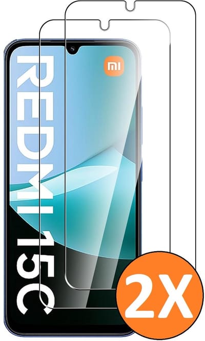 Screenprotector geschikt voor Xiaomi Redmi 15C 5G/4G Beschermglas - Screen protector gehard glas - 2 Stuks