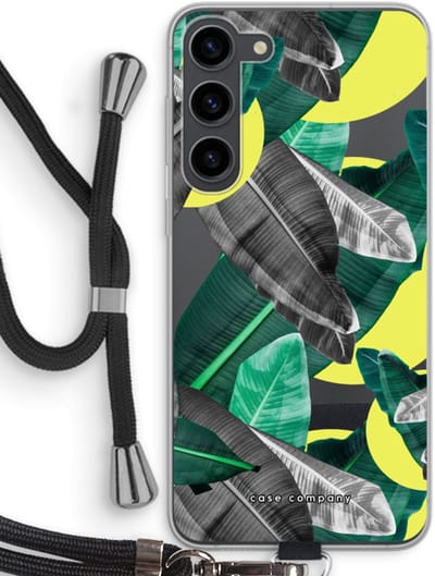 Case Company® - Hoesje met koord geschikt voor Samsung Galaxy S23 Plus hoesje met Koord - Fantasie jungle - Telefoonhoesje met Zwart Koord - Bescherming aan alle Kanten en Over de Schermrand