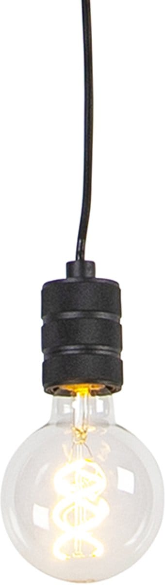 QAZQA cavalux - Moderne Hanglamp - 1 lichts - Ø 10 cm - Zwart - Woonkamer | Slaapkamer | Keuken