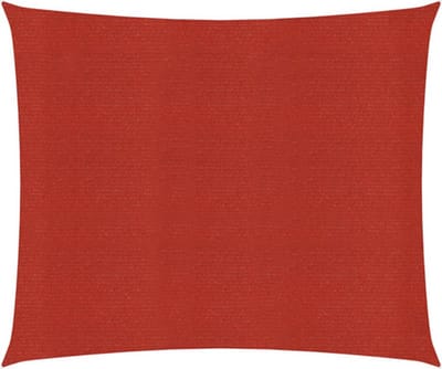 vidaXL - Zonnezeil - 160 - g/m² - 4x4 - m - HDPE - rood