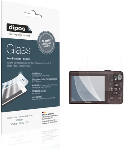 dipos – 2x Matte Pantserfolie geschikt voor Canon Canon IXUS 105 | 9H Screenprotector